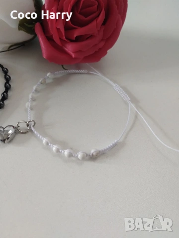 Гривни за двойки,ръчно изработени,магнитно сърце, снимка 7 - Романтични подаръци - 53430091