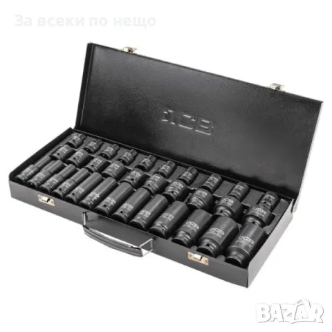 Комплект ударни вложки 33 части 1/2 ( 8 - 32 мм ) JCB, снимка 2 - Други инструменти - 50366274