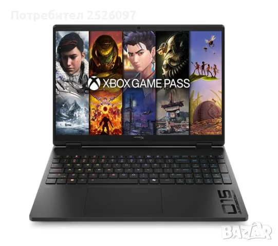 НОВ HP OMEN/15.3” 165Hz/i5-14450HX/RTX 5050 8GB/16GB DDR5/1TB, снимка 3 - Лаптопи за игри - 56173078