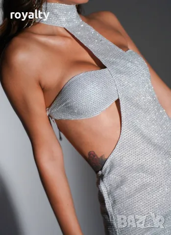 Стилна дамска рокля Два цвята , снимка 5 - Рокли - 50414449