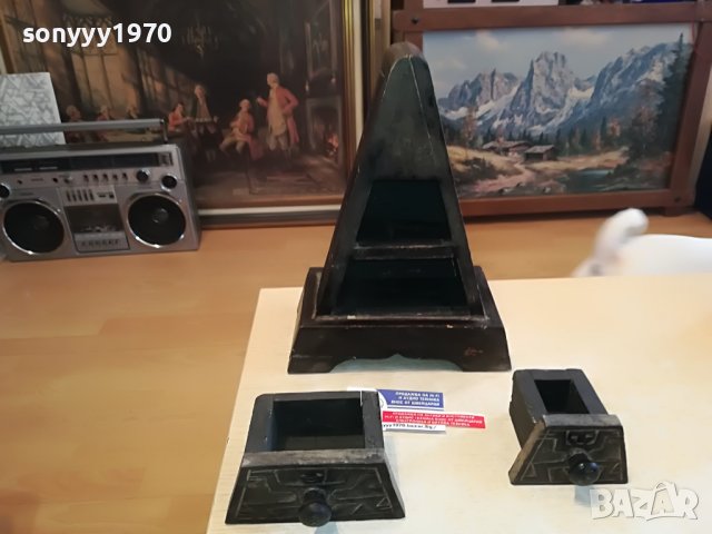 ПИРАМИДА 30Х22Х13СМ-ДЪРВО АНТИК 2003231151, снимка 2 - Антикварни и старинни предмети - 40067320