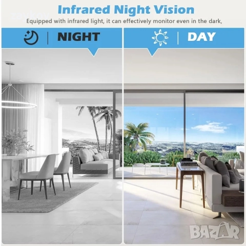 WiFi шпионска скрита камера HD1080P Цикличен запис Детектор на движение, снимка 3 - IP камери - 51770105