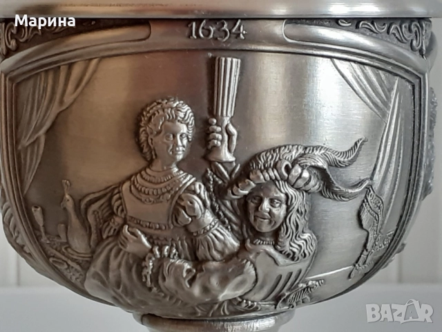 Бокал от калай 150 мл. Antik*Vintage#66, снимка 4 - Антикварни и старинни предмети - 48489621