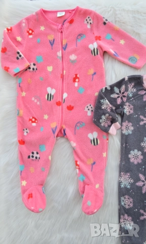 Поларени ромпъри Next и PL Baby 6-9 месеца, снимка 7 - Бебешки гащеризони - 51817259