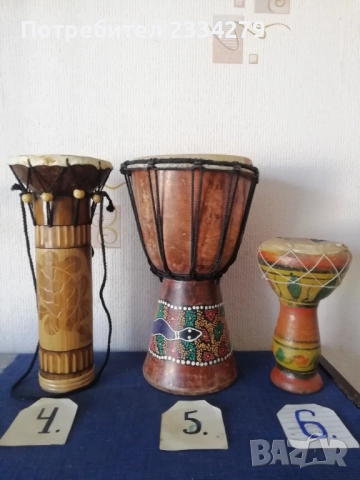 Стари ударни инструменти, ТАРАМБУКИ, ДАЙРЕТА, ръчно изработени в различни държави. , снимка 6 - Ударни инструменти - 52094233