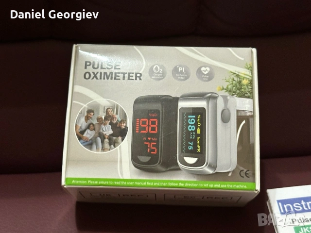 ЧИСТО НОВ Пулсов оксиметьр измерител на пулс и кислород в кръвта, снимка 3 - Друга електроника - 53245433
