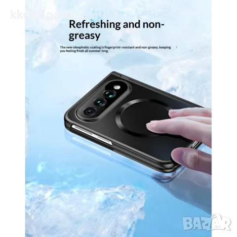 Xiaomi 18 Fold Магнитен Калъф, Електролитно Покритие, Твърдо Стъкло – Черен и Червен, снимка 8 - Калъфи, кейсове - 56256588
