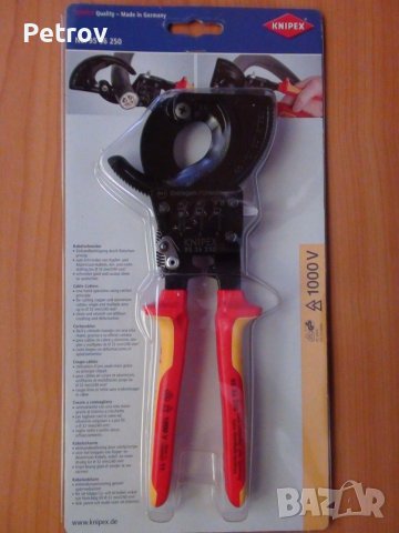 KNIPEX 95 36 250  VDE 1000 V - PROFI Кабелна Ножица 32mm/240mm² !! НОВА !!ORIGINAL KNIPEX GERMANY   , снимка 1 - Клещи - 26677010