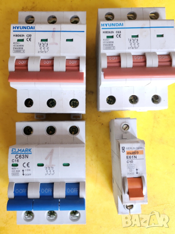 Контактор 11А 16А / Термомагн. 3-фазен авт.прекъсвач ATOO AEG / Ел.Предпазители Hyundai C63, Elmark , снимка 8 - Други - 53378949