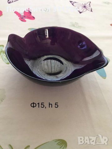 Две купички за ядки от оловен кристал, снимка 3 - Сервизи - 39575461