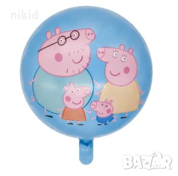 Пепа Пиг peppa pig различни кръгъл фолио фолиев балон хелий и въздух парти рожден ден, снимка 5 - Други - 26907098