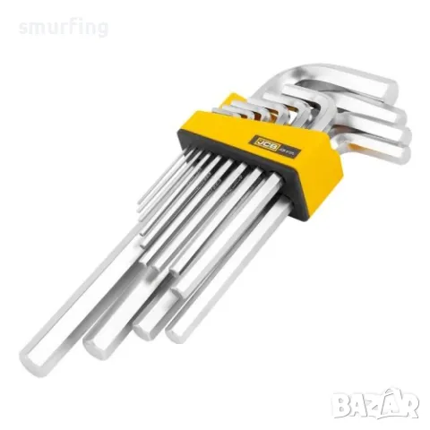 Комплект Г-образни удължени шестограми 13 части JCB, снимка 3 - Аксесоари и консумативи - 49983449