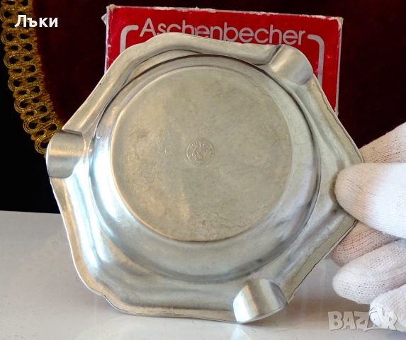 Калаен пепелник в оригинална опаковка. , снимка 4 - Антикварни и старинни предмети - 52122367