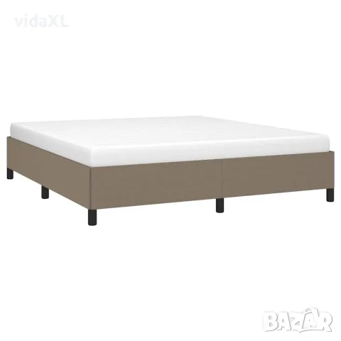 vidaXL Рамка за легло без матрак, таупе, 160x200 см плат, снимка 3 - Спални и легла - 56147193