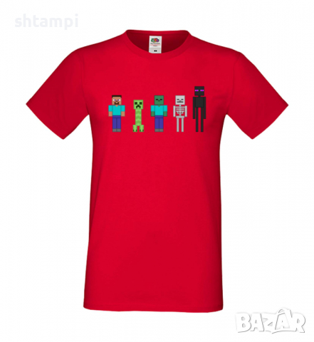 Мъжка тениска майнкрафт Minecraft 7,Minecraft,Игра,Забавление,подарък,Изненада,Рожден Ден., снимка 12 - Тениски - 36496334