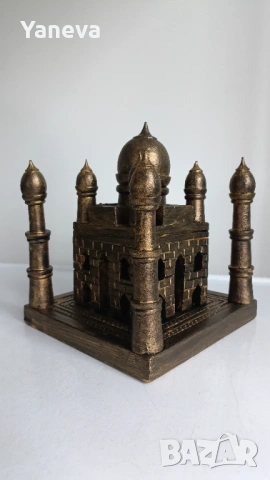 Тадж Махал ,храм-мавзолей в Агра, Индия, дърворезба , ръчна изработка. , снимка 2 - Статуетки - 53237419