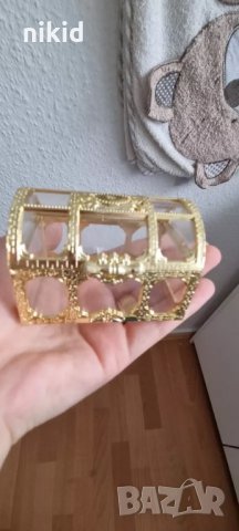 Красив златен сребрист сандък кутия сувенир бонбон кръщене повод подарък декор кутийка бонбони, снимка 5 - Други - 24256232