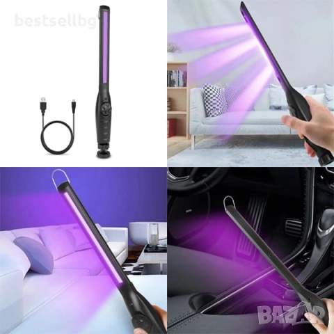 UV LED лампа за дезинфекция и стерилизация UV-C 10W преносима бактерициден ув фенер за дома и офиса, снимка 8 - Лед осветление - 53187900
