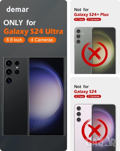 Калъф SHIELDON за Galaxy S24 Ultra 6.8", от естествена кожа, зърнесто черно, снимка 2 - Калъфи, кейсове - 44208018