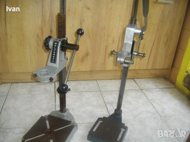 ф43мм-Немска Професионална Стойка За Бормашина-AEG/Нова WOLFCRAFT-Ход 85мм-70мм-Голяма-6кг/8кг-, снимка 2 - Бормашини - 40785030