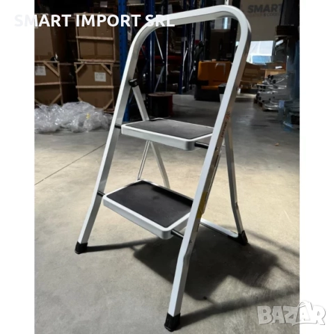 Стоманена сгъваема стълба KMH0202C, 2 стъпала, снимка 2 - Железария - 52007027