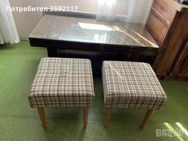 Холна маса на колела с две столчета, снимка 4 - Маси - 56151642