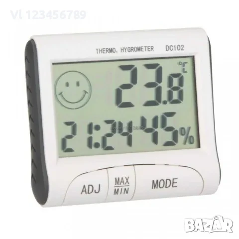 Термометър+влагомер - външна и вътрешна температура dc 103