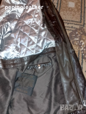 NICKELSON английско пилотско кожено яке тип MА-1, размер L-XL / 54, снимка 9 - Якета - 52794057