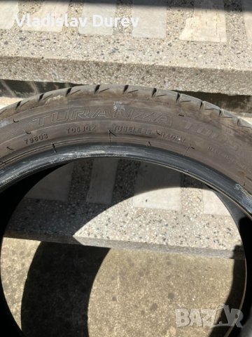 Продавам 2бр. летни гуми BRIDGESTONE TURANZA 225/40 R18 92Y XL FR, DOT от 2019г., снимка 8 - Гуми и джанти - 41679842
