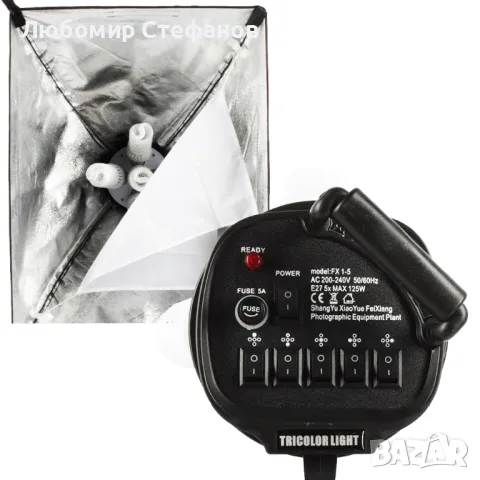 Професионално снимачно осветление - троен мега комплект 38W, 5500K , снимка 4 - Светкавици, студийно осветление - 49530755