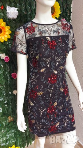 официална дизайнерска рокля с пайети и камъни, снимка 1 - Рокли - 41946807