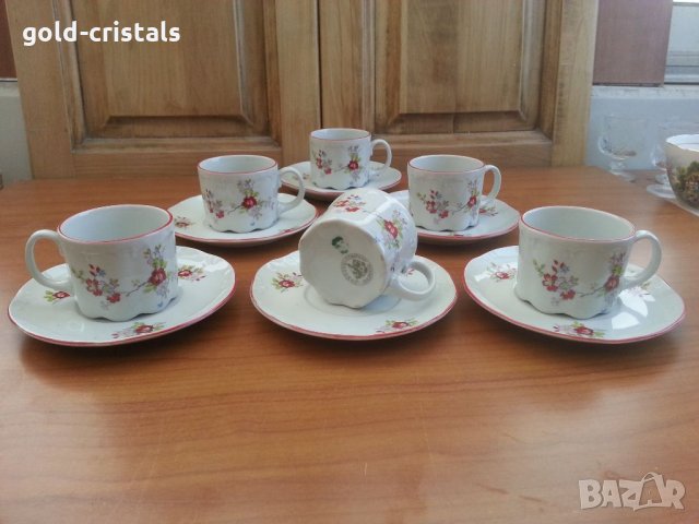 Стар български порцелан чаши за кафе, снимка 1 - Антикварни и старинни предмети - 34262267