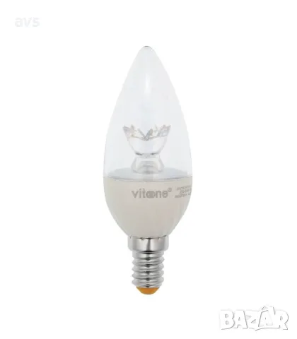 LED крушка свещ 6W C37 6400K VITO E14, снимка 1