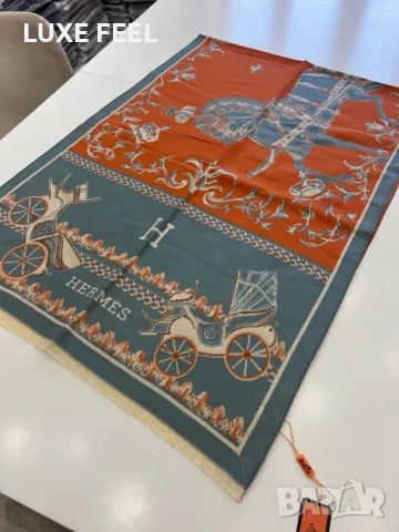 Hermes ⚜️ Louis Vuitton ⚜️ Burberry ⚜️Дамски Кашмирени Шалове , снимка 4 - Шалове - 56046118