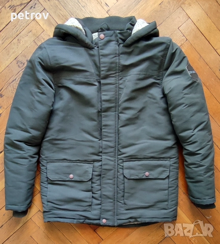 Детско Зимно Яке Канадка С Качулка За Момче 11-13г. Размер 158 С Дебела Вата, снимка 4 - Детски якета и елеци - 52060789