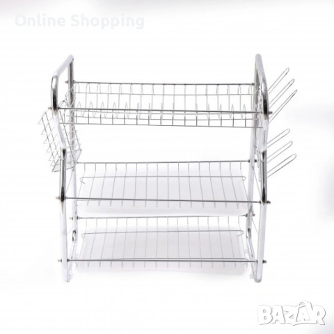 Сушилник за съдове Rosberg R53000O, 3 нива, 43x24x45 см, снимка 5 - Аксесоари за кухня - 53383128