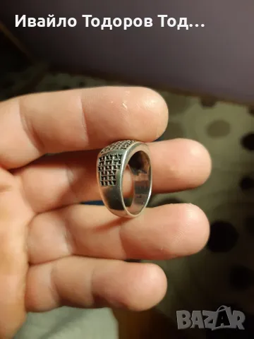 Сребърен мъжки пръстен, снимка 5 - Пръстени - 47961129