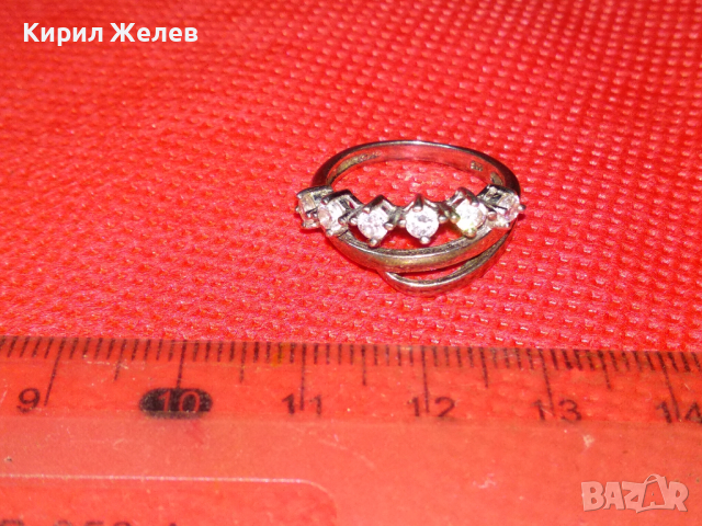 ИЗЯЩЕН СКЪПОЦЕНЕН СРЕБЪРЕН ПРЪСТЕН РОДИРАНО СРЕБРО 925 с ЭАСЕТИРАНИ ИСКРЯЩИ ЦИРКОНИ 41961, снимка 10 - Пръстени - 44611619