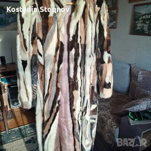 Дамско кожено палто от норки, снимка 2 - Палта, манта - 35425850