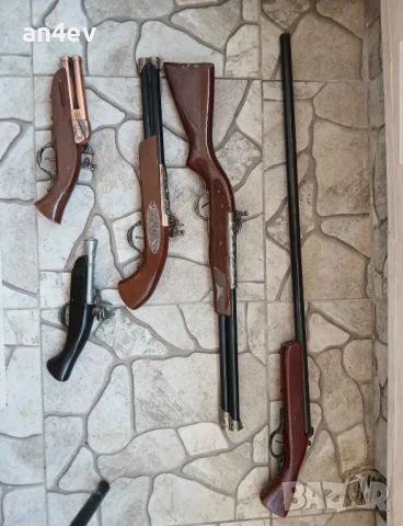 3 бр пушки и 2 пищова детаилна изработка от дърво и метал, снимка 4 - Оборудване и аксесоари за оръжия - 51395156
