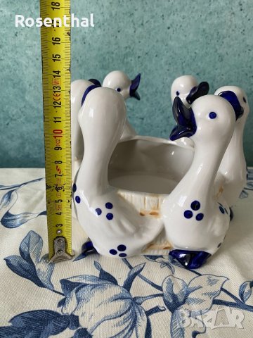 Порцеланова кашпа с гъсоци, снимка 2 - Декорация за дома - 40057128