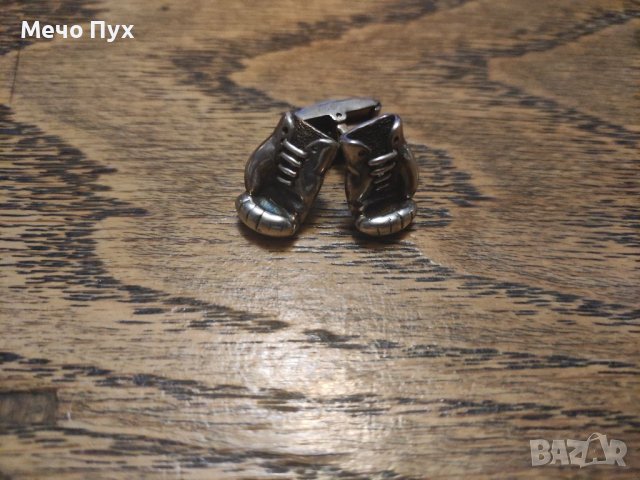 Сребърни ръкавели - боксови ръкавици