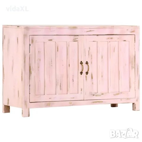 vidaXL Сайдборд, светлорозов, 110x35x70 см, мангово дърво масив, снимка 8 - Бюфети - 56146457