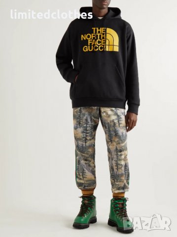 GUCCI x THE NORTH FACE Black Web Logo Print Мъжко / Дамско Горнище тип Суичър size M, снимка 4 - Суичъри - 35816602
