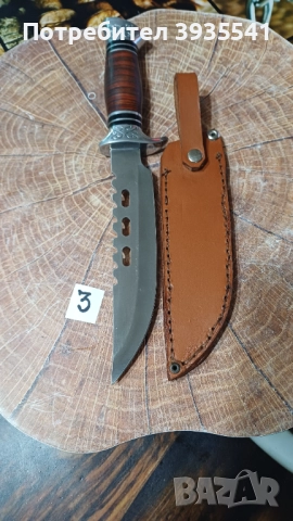 Собствено производство  ръчна изработка  кании за ножове телешки бланк 3,2мм в комплект с ножа , снимка 10 - Ножове - 51934195