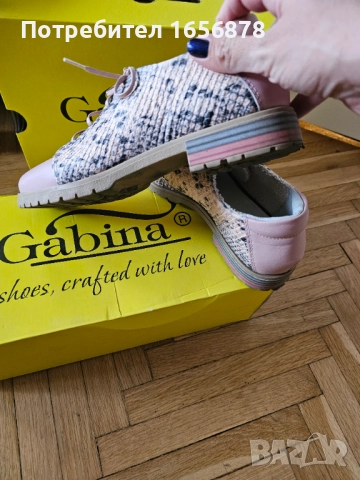   Обувки естествена кожа Gabina 38, снимка 2 - Дамски ежедневни обувки - 51580535