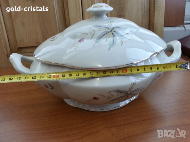 Стар български порцелан супник, снимка 2 - Антикварни и старинни предмети - 36173552