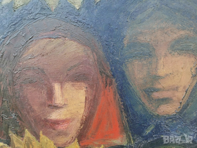 ГОЛЯМА МАСЛЕНА КАРТИНА, снимка 4 - Антикварни и старинни предмети - 53755607