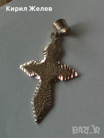 Старо сребърно кръстче 37685, снимка 6 - Колиета, медальони, синджири - 52358736