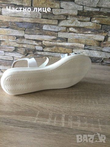 Дамски бели сандали  естествена кожа №36, снимка 4 - Сандали - 41558715